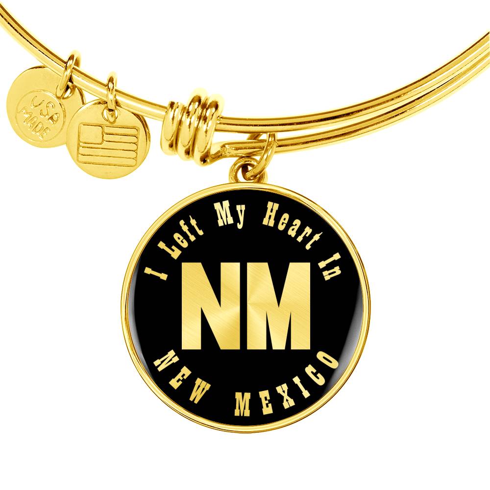 Heart In New Mexico v02 - 18k Gold Finished Bangle Bracelet