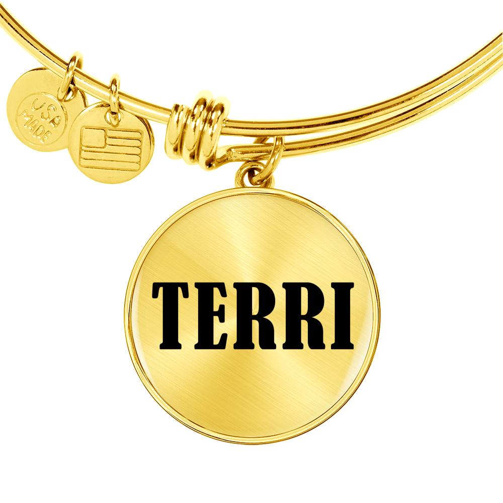Terri v01 - 18k Gold Finished Bangle Bracelet
