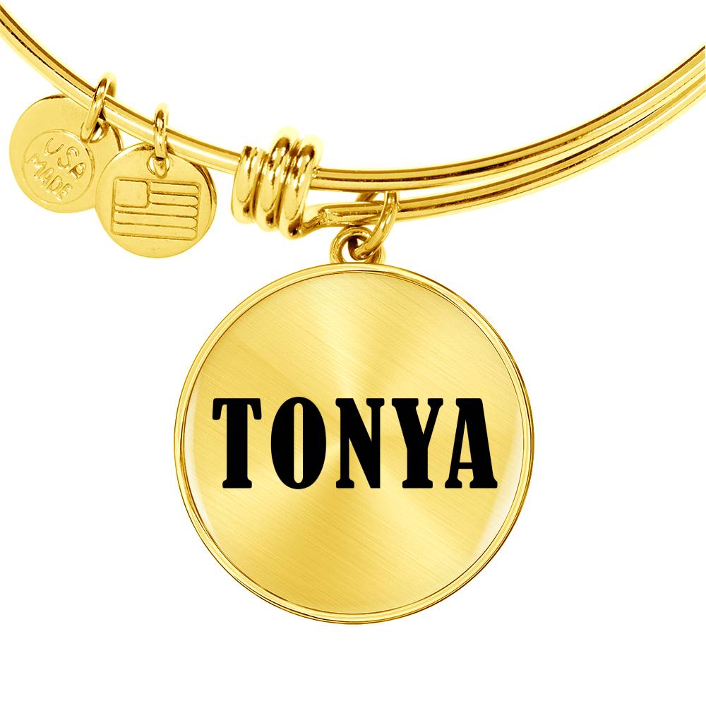 Tonya v01 - 18k Gold Finished Bangle Bracelet