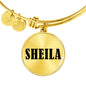 Sheila v01 - 18k Gold Finished Bangle Bracelet