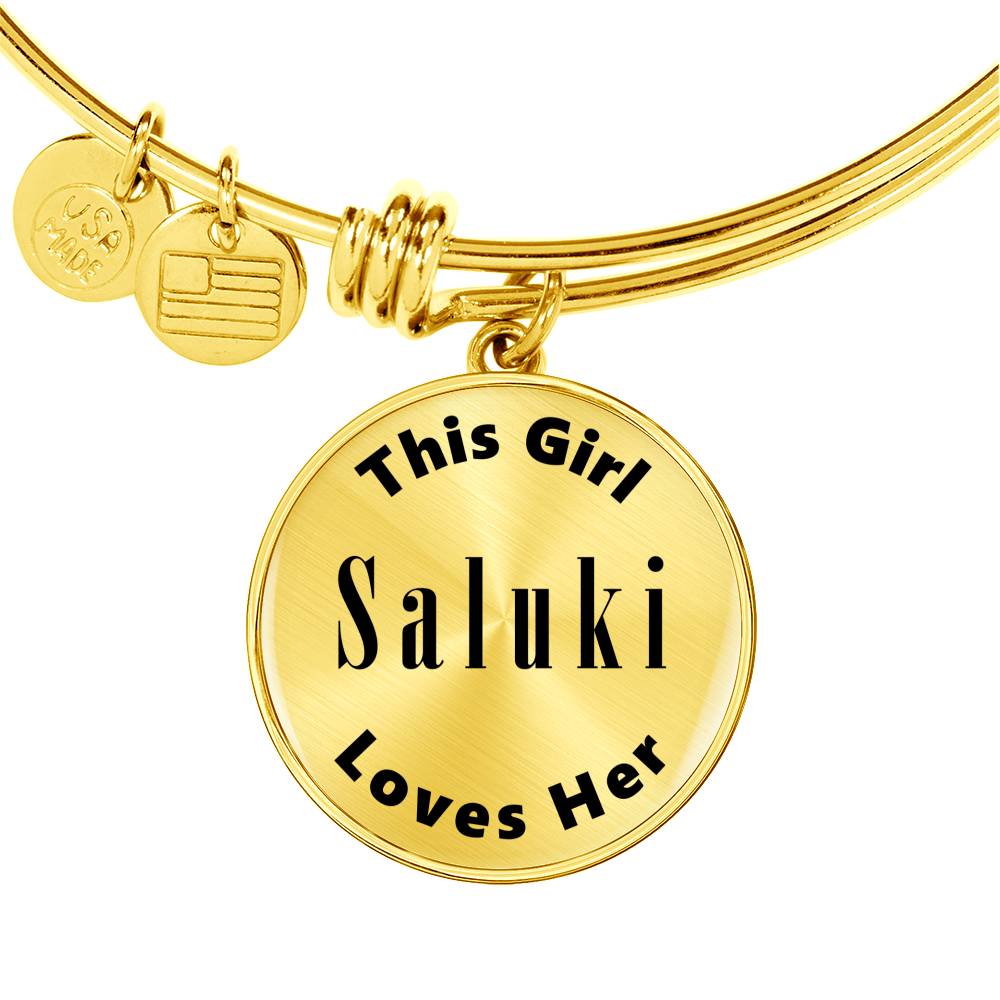 Saluki - 18k Gold Finished Bangle Bracelet