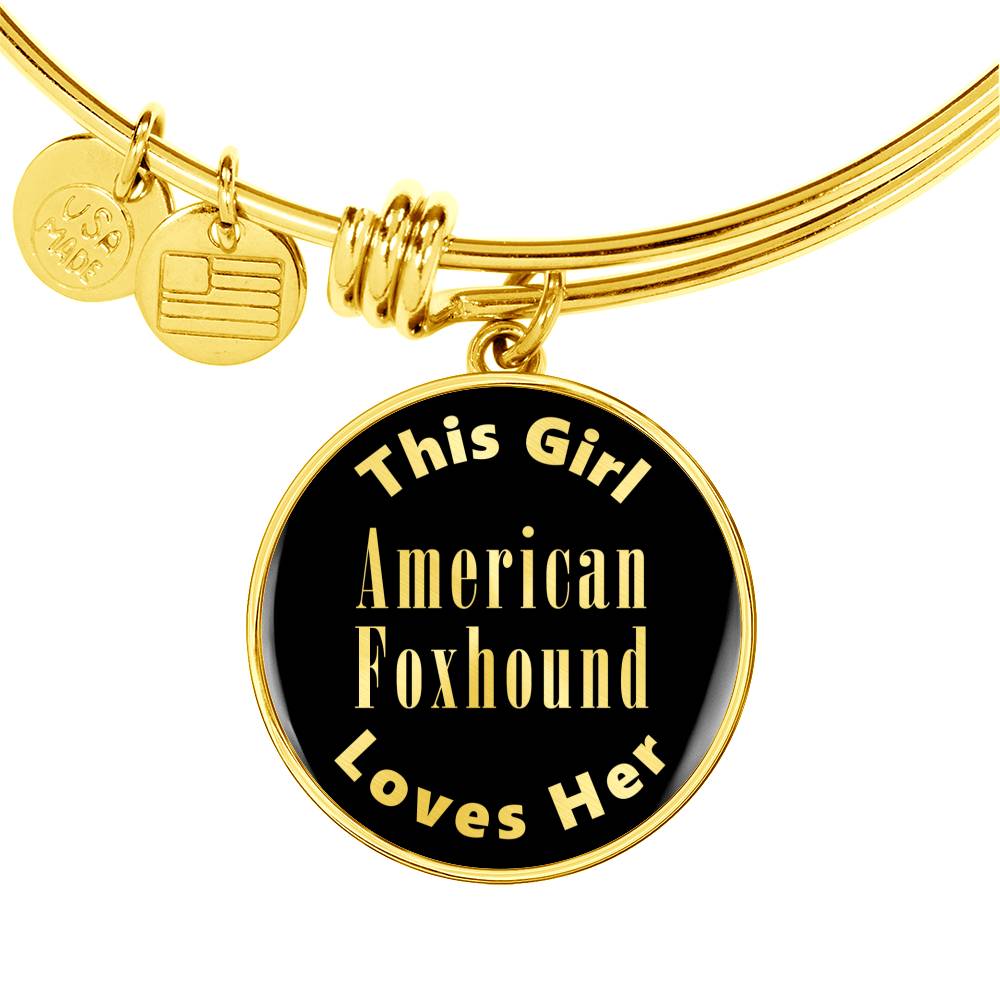 American Foxhound v2 - 18k Gold Finished Bangle Bracelet
