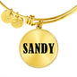 Sandy v01 - 18k Gold Finished Bangle Bracelet