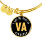 Heart In Virginia - 18k Gold Finished Bangle Bracelet