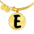 Initial E v1b - 18k Gold Finished Bangle Bracelet