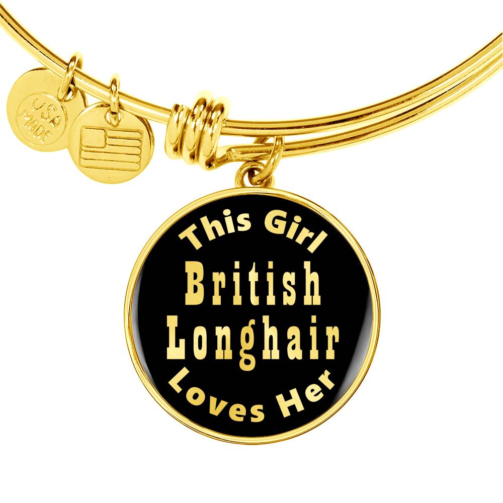 British Longhair v2 - 18k Gold Finished Bangle Bracelet
