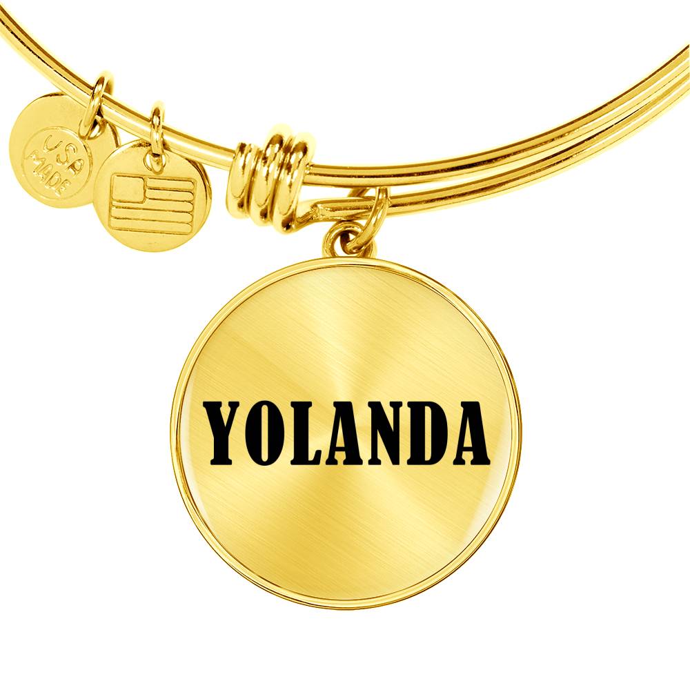 Yolanda v01 - 18k Gold Finished Bangle Bracelet