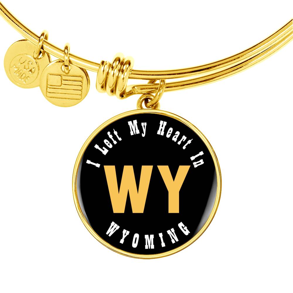 Heart In Wyoming - 18k Gold Finished Bangle Bracelet