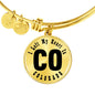 Heart In Colorado v01 - 18k Gold Finished Bangle Bracelet