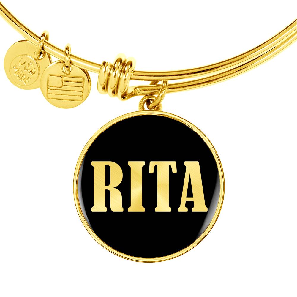 Rita v02 - 18k Gold Finished Bangle Bracelet