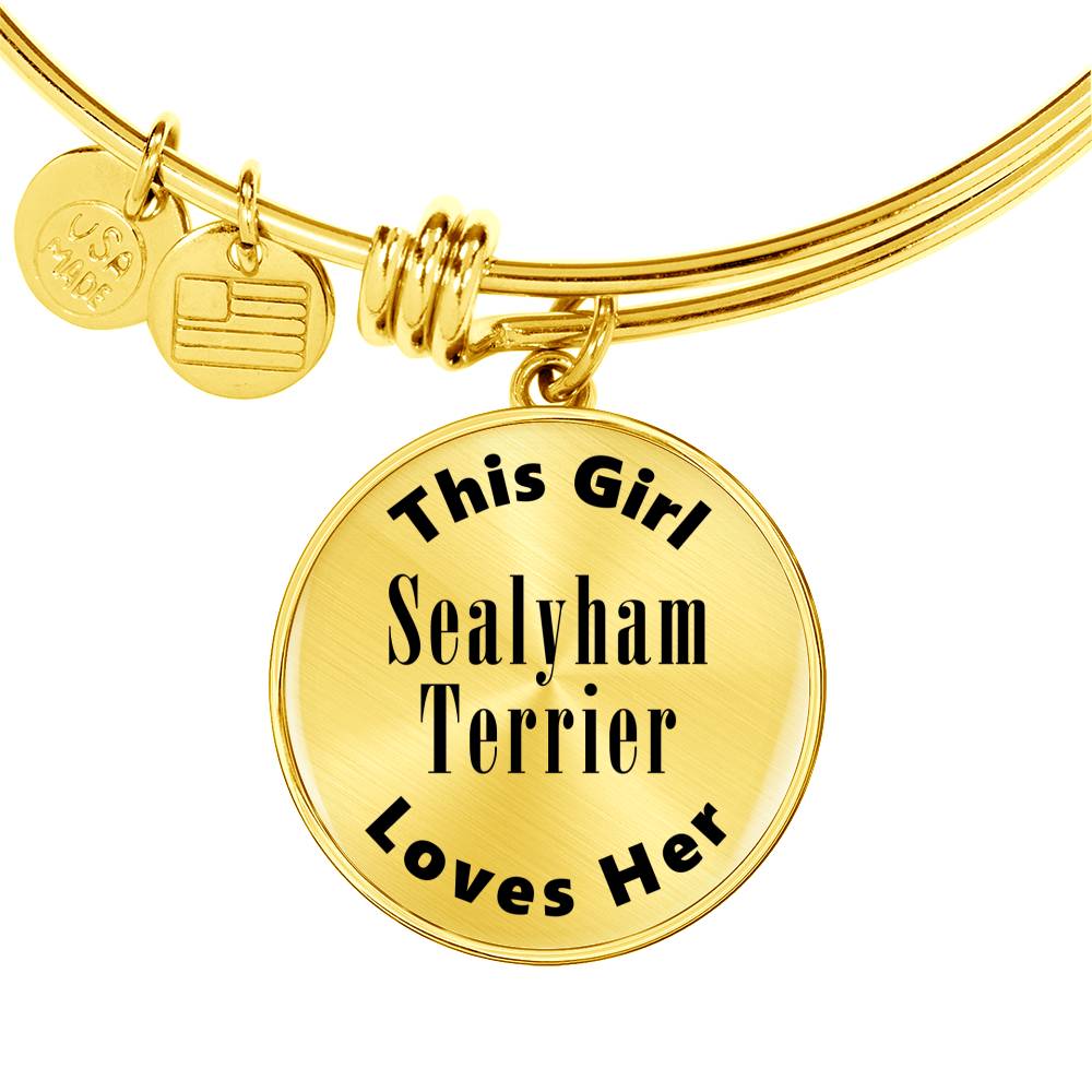 Sealyham Terrier - 18k Gold Finished Bangle Bracelet