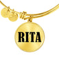 Rita v01 - 18k Gold Finished Bangle Bracelet