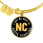 Heart In North Carolina - 18k Gold Finished Bangle Bracelet