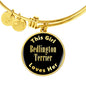 Bedlington Terrier v2 - 18k Gold Finished Bangle Bracelet