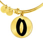 Initial O v1b - 18k Gold Finished Bangle Bracelet