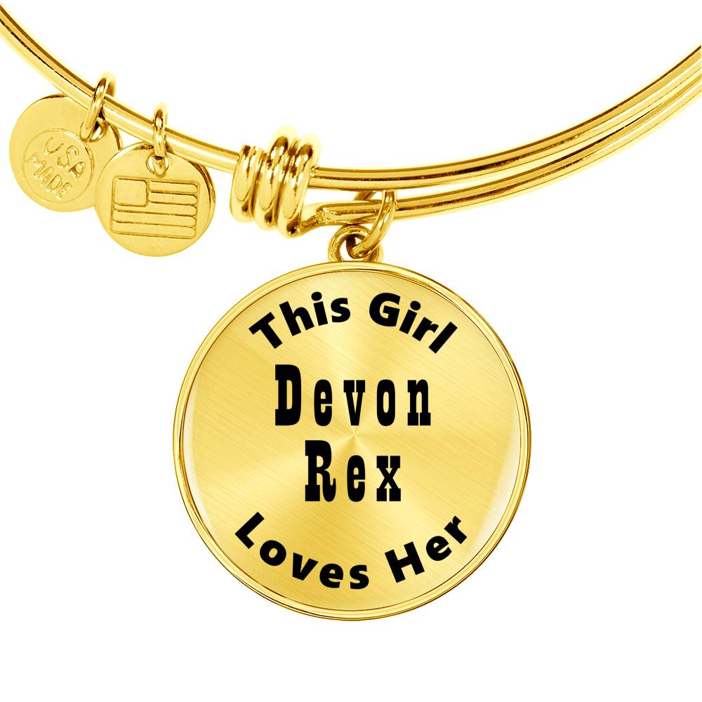 Devon Rex v2 - 18k Gold Finished Bangle Bracelet