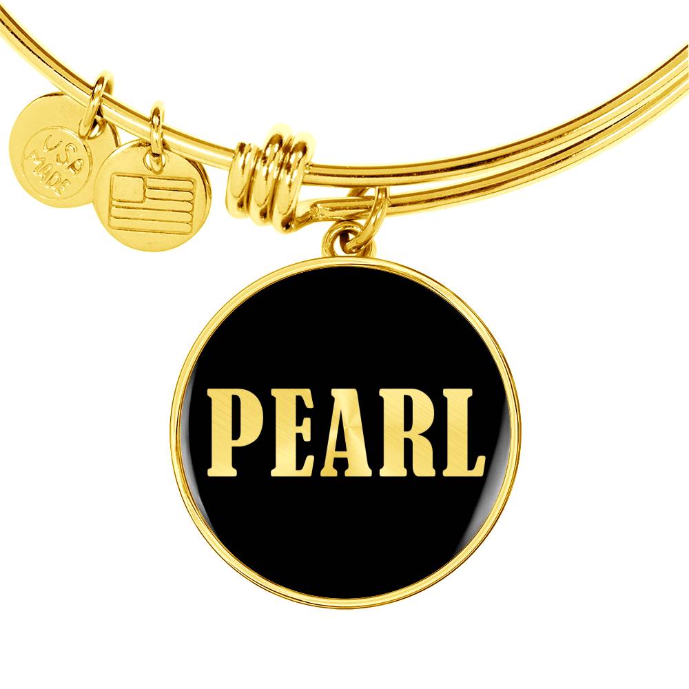 Pearl v02 - 18k Gold Finished Bangle Bracelet