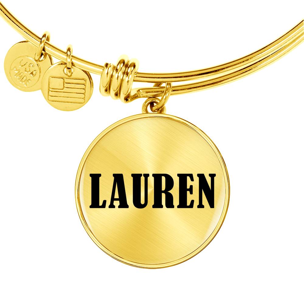 Lauren v01 - 18k Gold Finished Bangle Bracelet