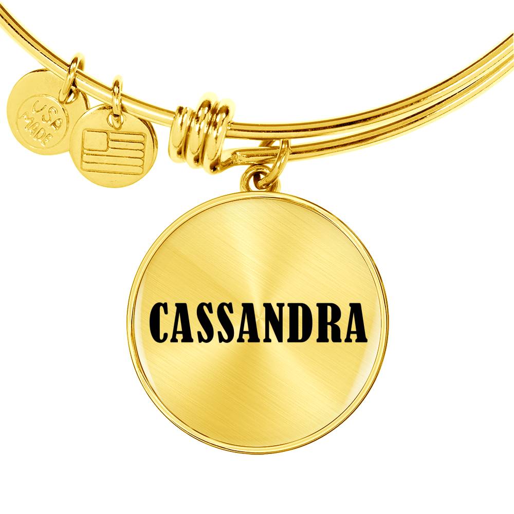 Cassandra v01 - 18k Gold Finished Bangle Bracelet