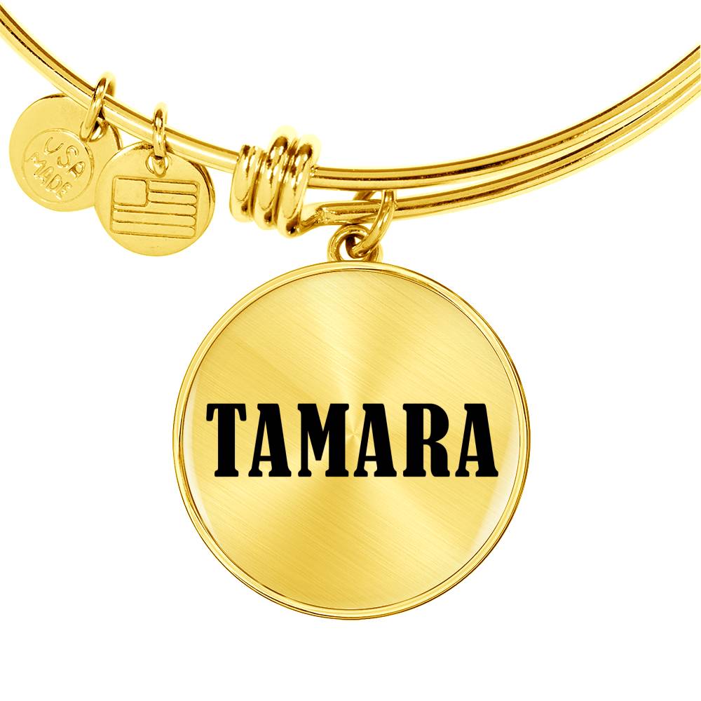 Tamara v01 - 18k Gold Finished Bangle Bracelet