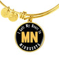 Heart In Minnesota - 18k Gold Finished Bangle Bracelet