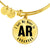 Heart In Arkansas v01 - 18k Gold Finished Bangle Bracelet