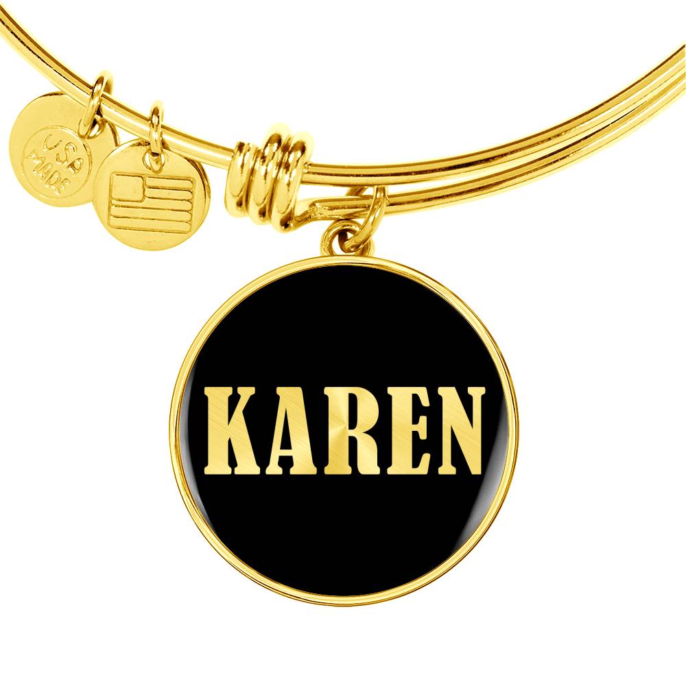 Karen v02 - 18k Gold Finished Bangle Bracelet