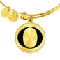 Initial O v1a - 18k Gold Finished Bangle Bracelet