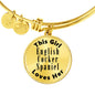 English Cocker Spaniel - 18k Gold Finished Bangle Bracelet