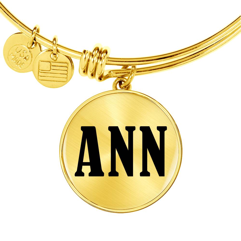 Ann v01 - 18k Gold Finished Bangle Bracelet