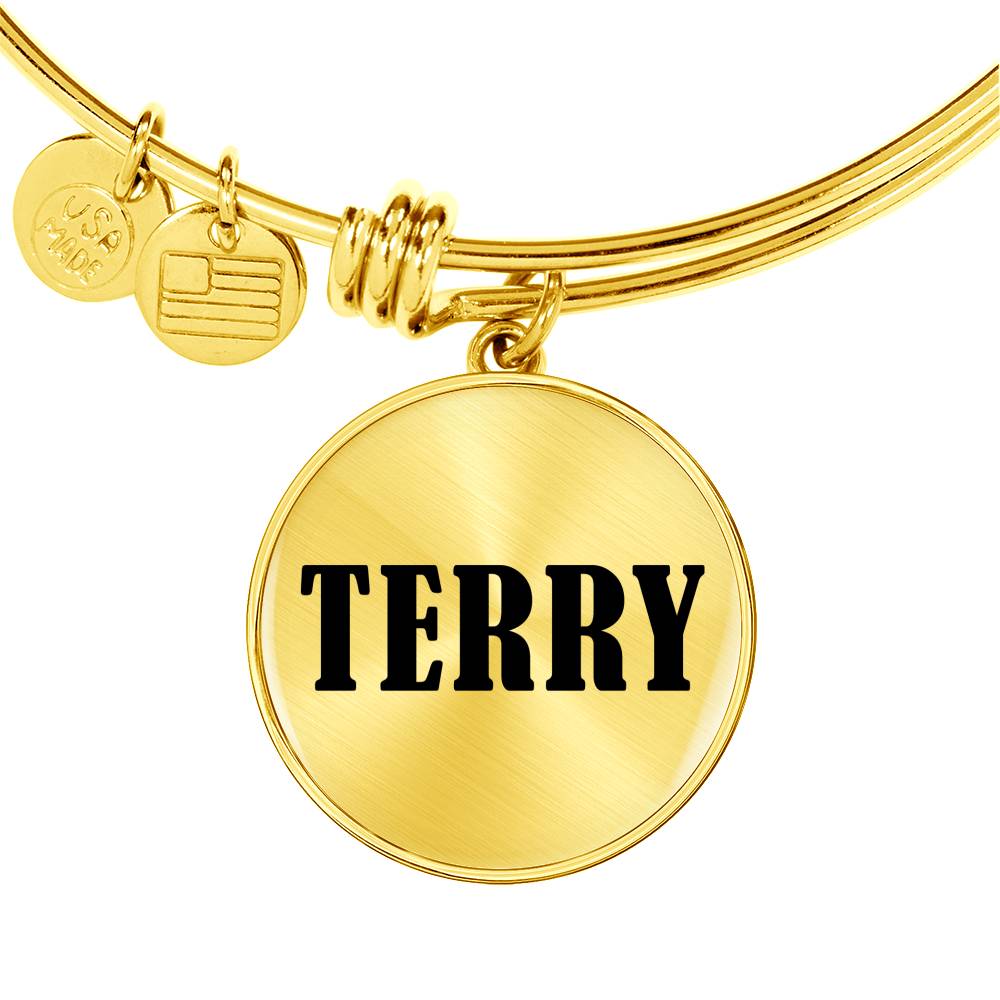 Terry v01 - 18k Gold Finished Bangle Bracelet