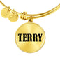 Terry v01 - 18k Gold Finished Bangle Bracelet