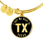 Heart In Texas v02 - 18k Gold Finished Bangle Bracelet