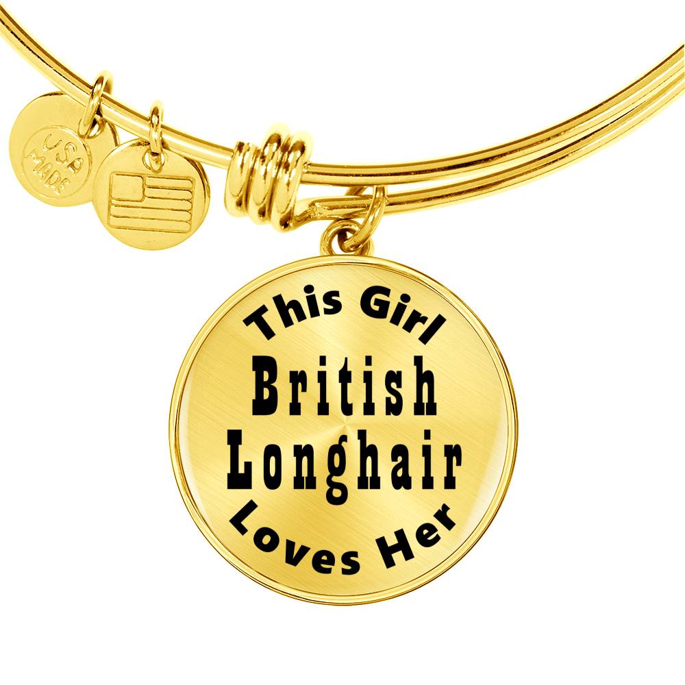 British Longhair - 18k Gold Finished Bangle Bracelet