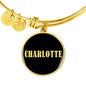Charlotte v02 - 18k Gold Finished Bangle Bracelet