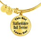 Staffordshire Bull Terrier - 18k Gold Finished Bangle Bracelet