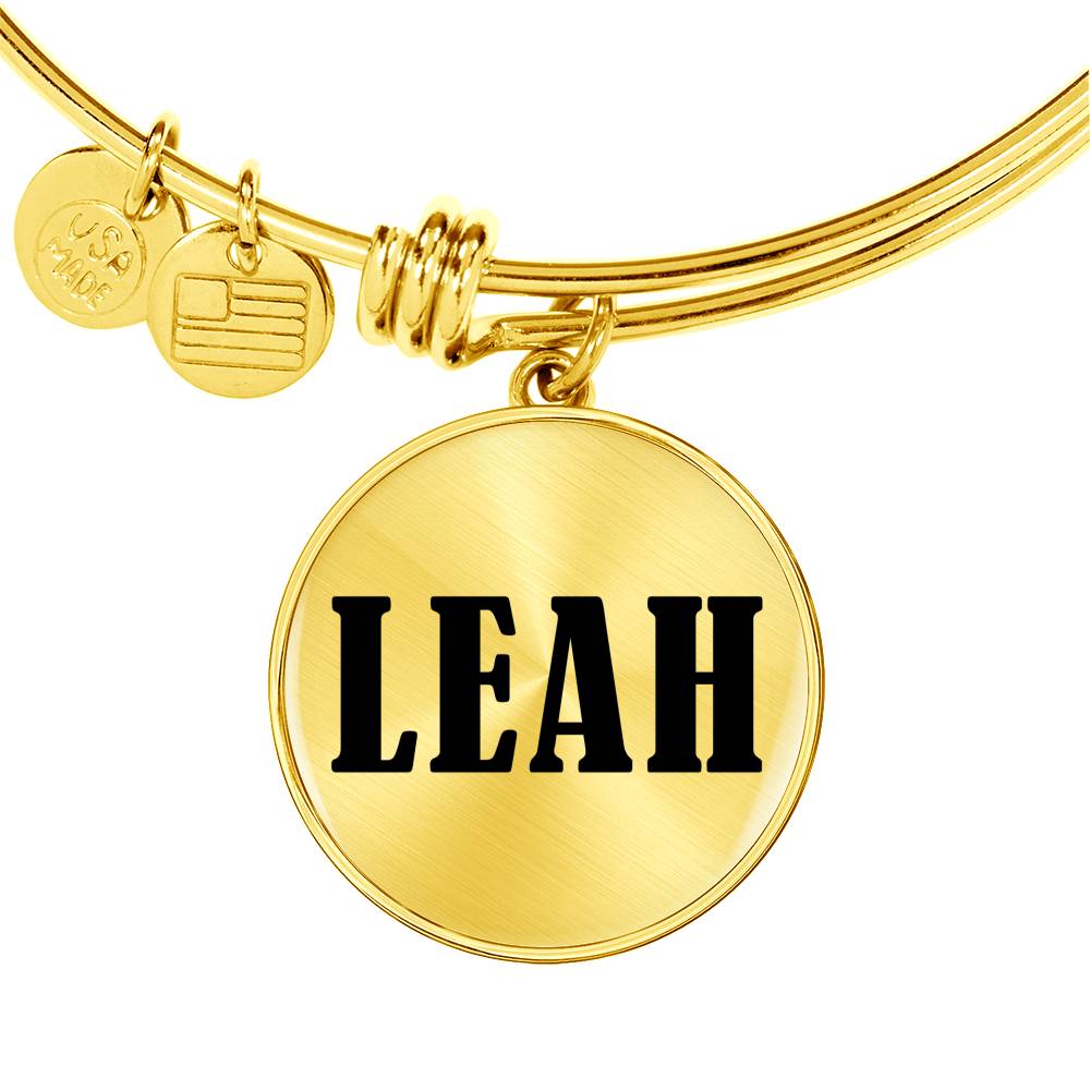 Leah v01 - 18k Gold Finished Bangle Bracelet