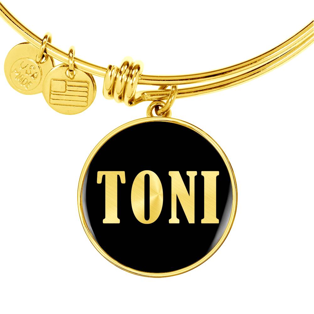 Toni v02 - 18k Gold Finished Bangle Bracelet