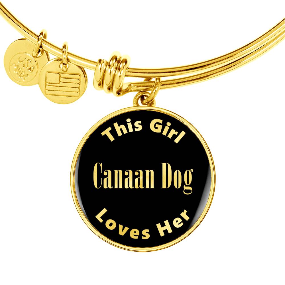 Canaan Dog v2 - 18k Gold Finished Bangle Bracelet