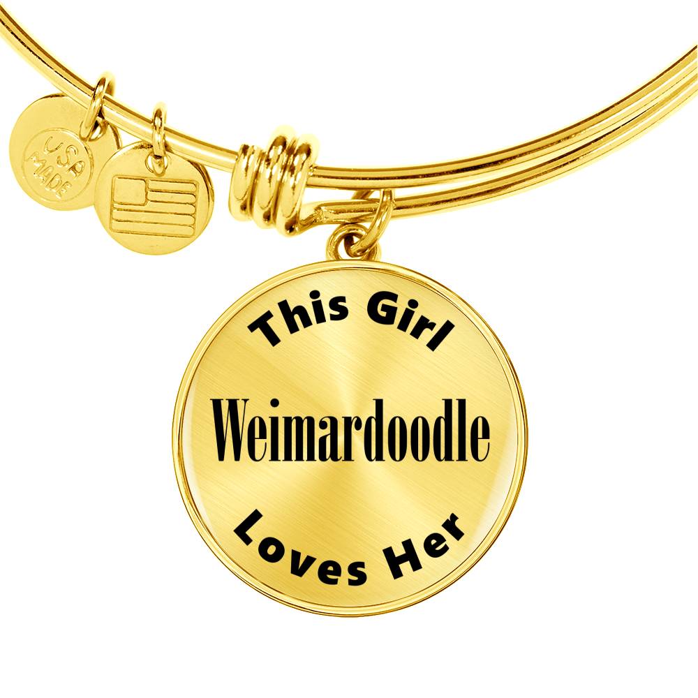 Weimardoodle - 18k Gold Finished Bangle Bracelet
