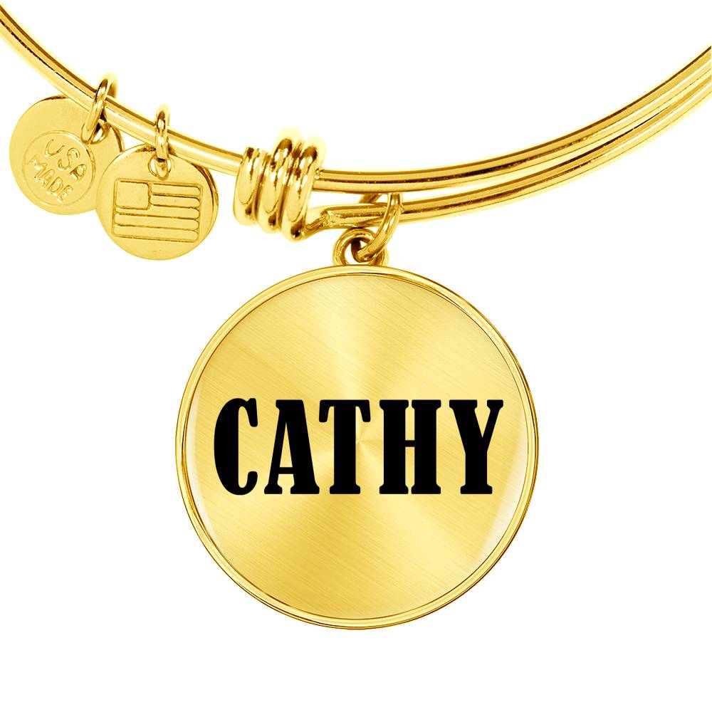 Cathy v01 - 18k Gold Finished Bangle Bracelet