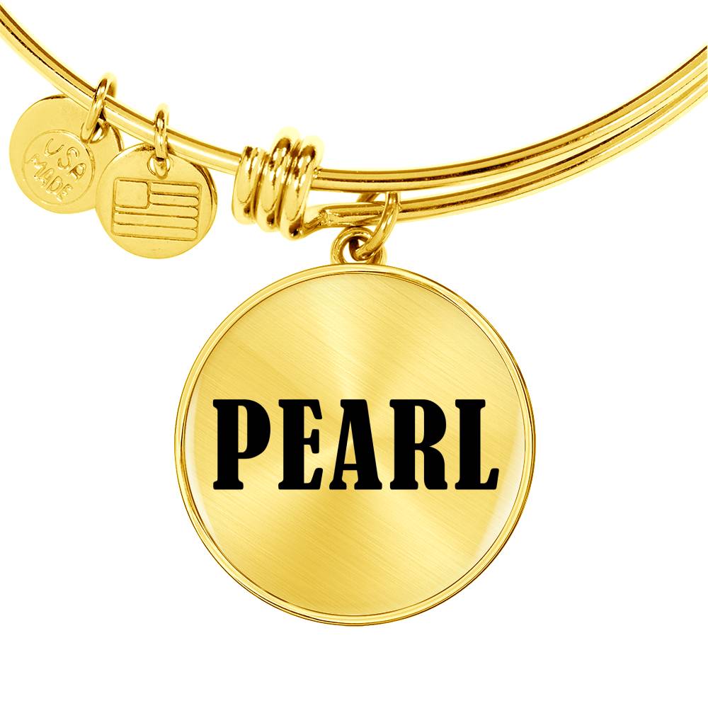 Pearl v01 - 18k Gold Finished Bangle Bracelet