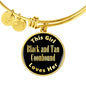 Black and Tan Coonhound v2 - 18k Gold Finished Bangle Bracelet