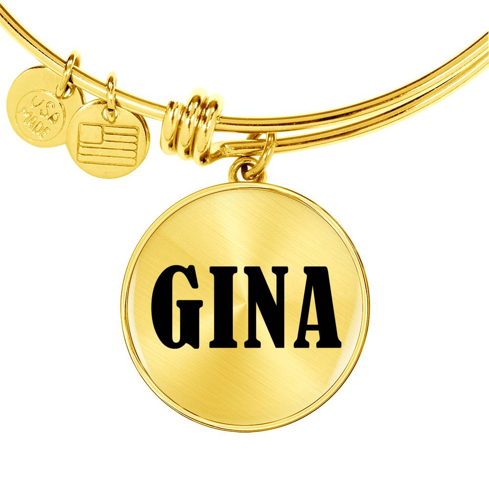 Gina v01 - 18k Gold Finished Bangle Bracelet