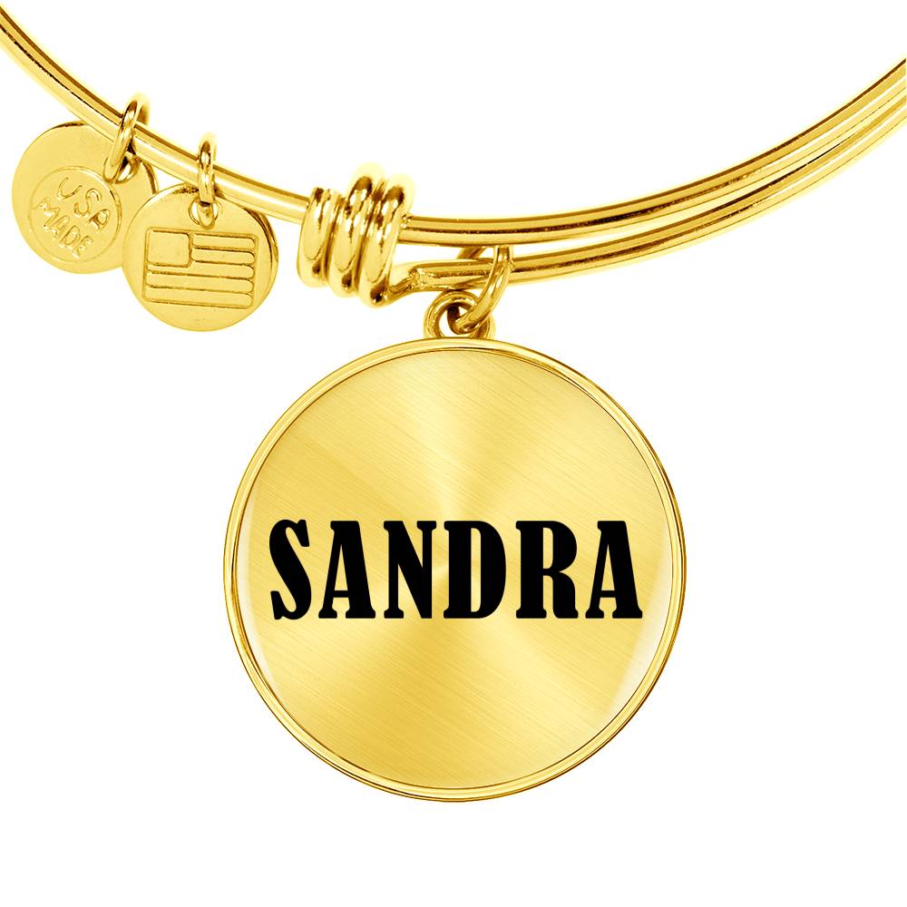 Sandra v01 - 18k Gold Finished Bangle Bracelet