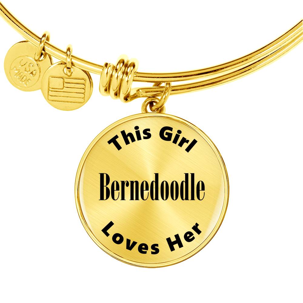 Bernedoodle - 18k Gold Finished Bangle Bracelet