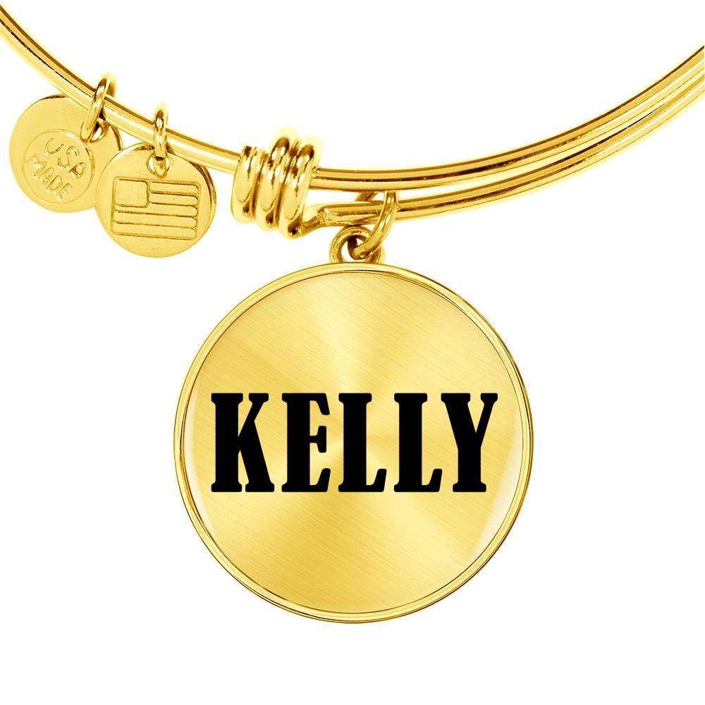 Kelly v01 - 18k Gold Finished Bangle Bracelet