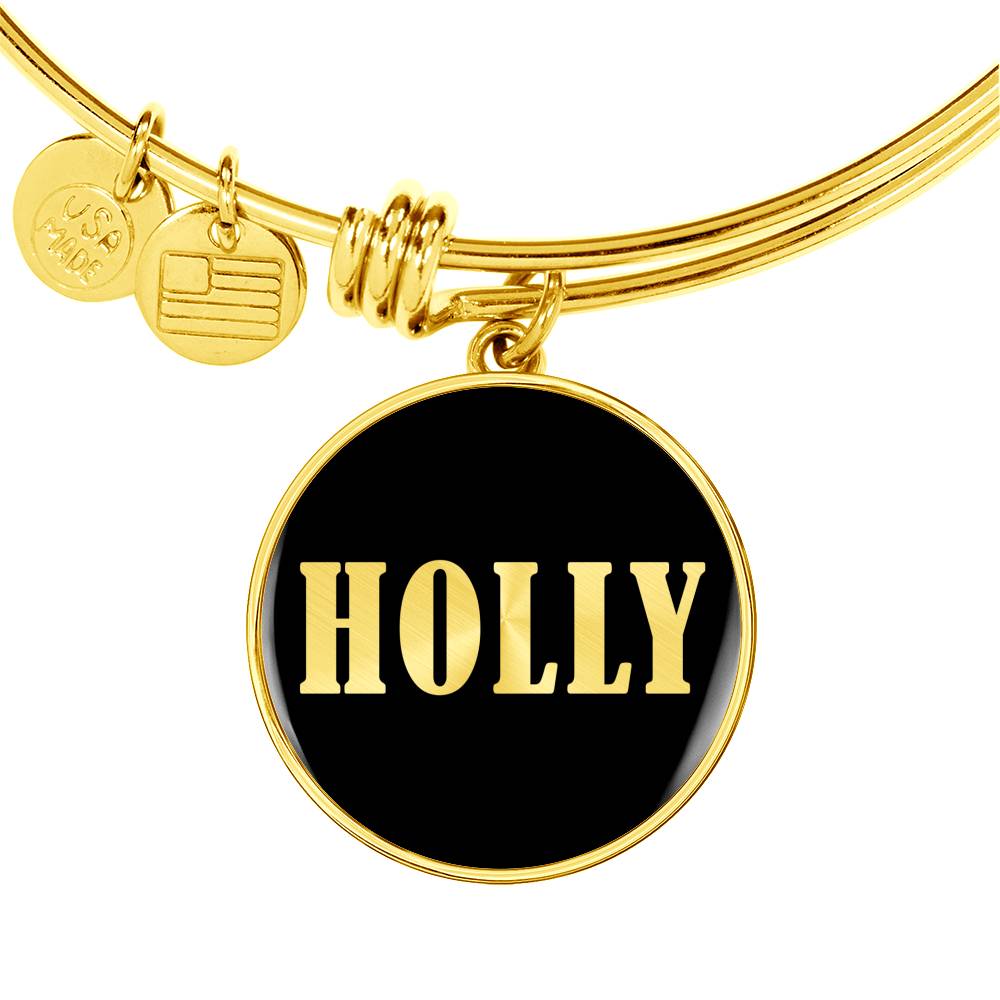 Holly v02 - 18k Gold Finished Bangle Bracelet