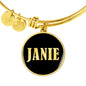 Janie v02 - 18k Gold Finished Bangle Bracelet