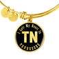 Heart In Tennessee v02 - 18k Gold Finished Bangle Bracelet